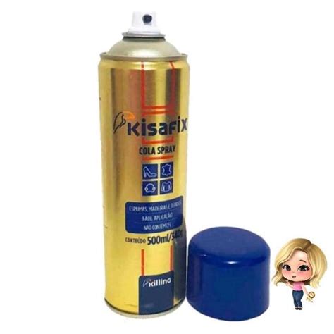 Cola De Contato Spray Kisafix Adesivo De Borracha Especial Para