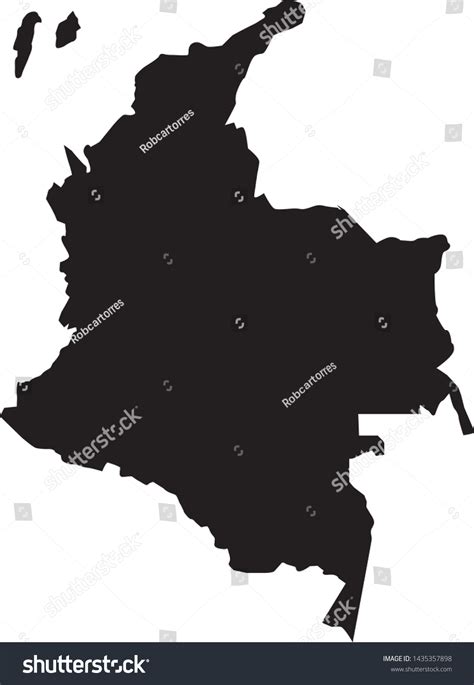 Political Map Colombia South America Stock Vector (Royalty Free ...