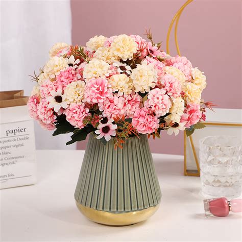 Meijuhuga 1 Bouquet Simulated Flower Realistic Single Branch 5 Forks