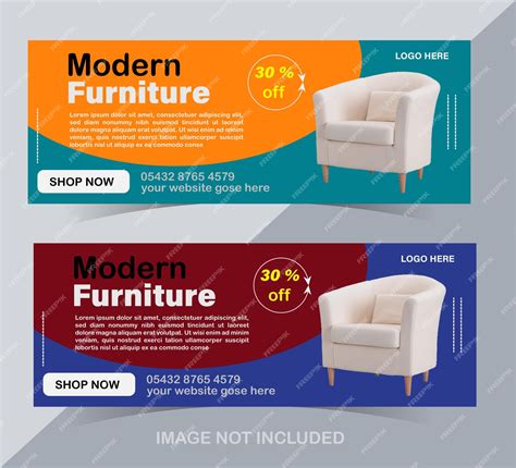 Premium Vector Creative Furniture Sale Facebook Cover Banner Template