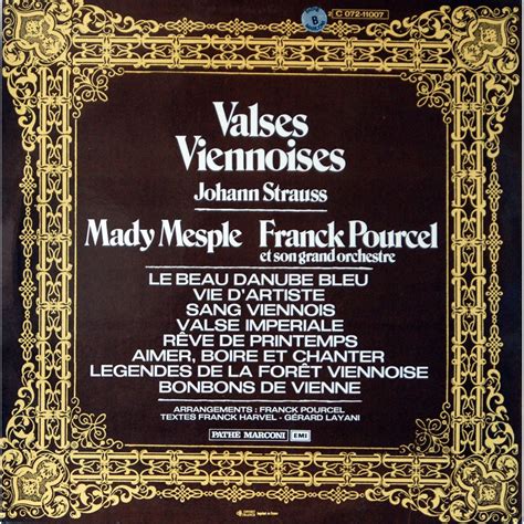 Valses Viennoises Franck Pourcel Mady Mesple Lp