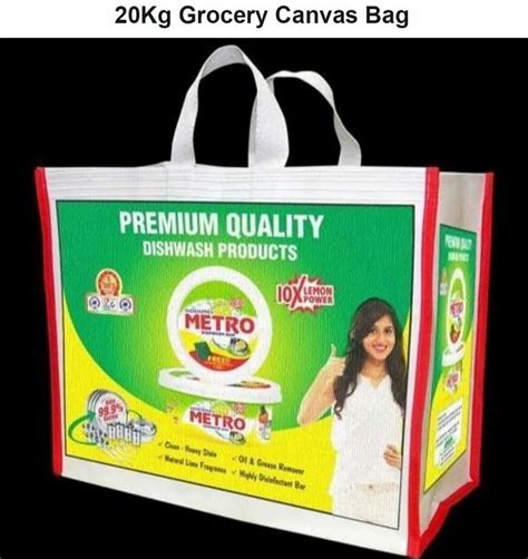 Multicolor 20kg Grocery Canvas Bag At Rs 47 Piece In Ghaziabad Id