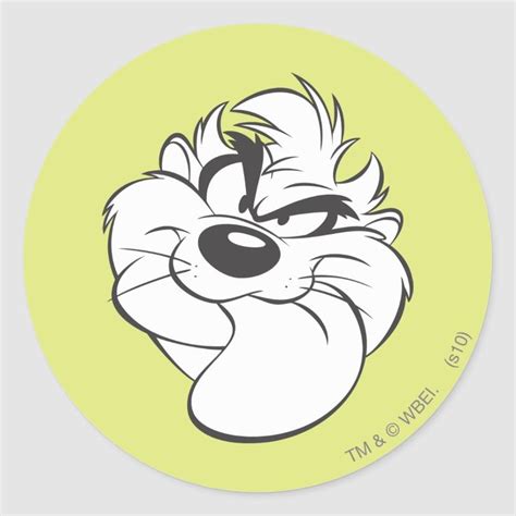 Taz™ Expressive 15 Classic Round Sticker Zazzle Looney Tunes