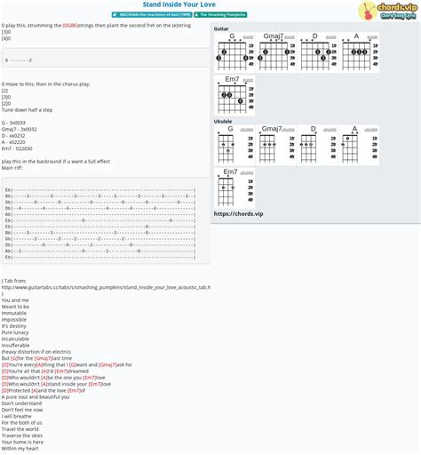 Chord Stand Inside Your Love Tab Song Lyric Sheet Guitar Ukulele