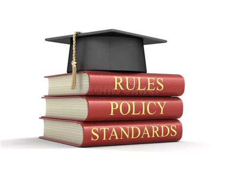 Stack Of Compliance And Rules Books Clipping Path Included Stock