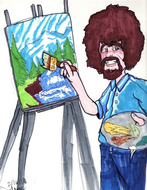 Bob Ross Caricature