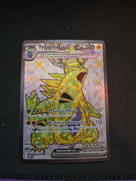 Pokemon Tcg Tyranitar Ex Full Art Ultra Rare Obsidian Flames Nm