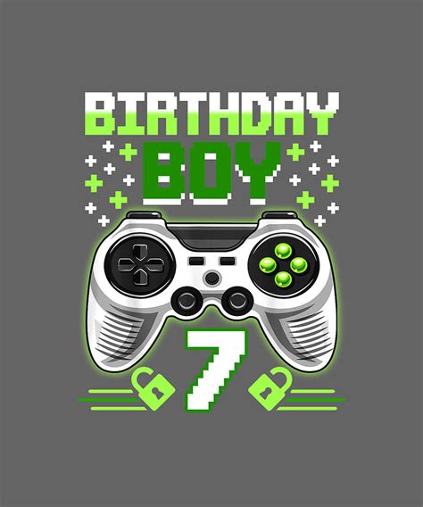 Birthday Boy 7 Video Game Gamer 7th Birthday Digital Art By Felix