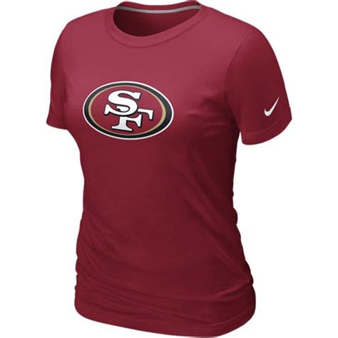 nike basic logo nfl san francisco ers womens  shirt gym red