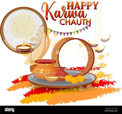 Happy Karva Chauth Banner Design Illustration Stock Vector Image Art