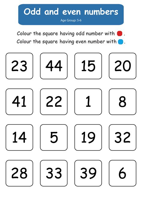 Even And Odd Worksheet Printable Word Searches