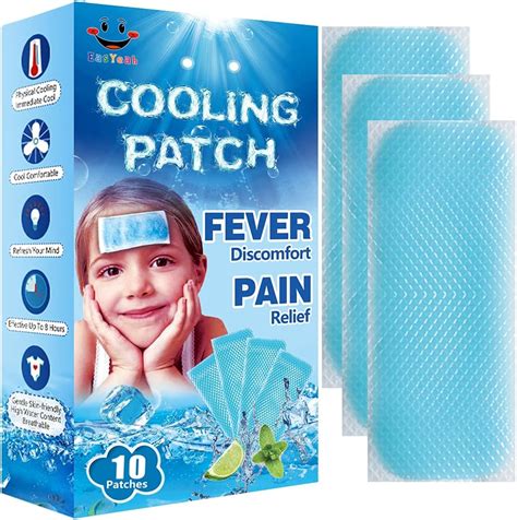 10 Sheets Easyeah Kid Fever Patches For Kids Fever Discomfort Instant