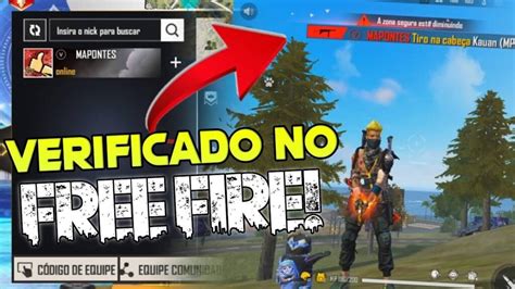 V De Verificado No Free Fire Como Colocar No Nick Game Bang