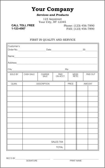 Blank Receipt Template Pdf Pdf Template