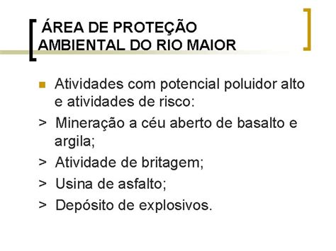 REA DE PROTEO AMBIENTAL DO RIO MAIOR APA