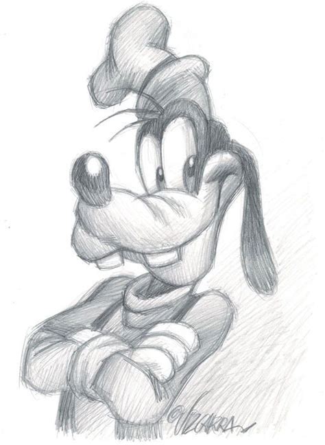 Goofy By Vizcarra Joan Original Drawing W B Disney Drawings