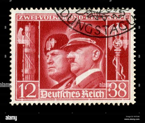 Historical Stamp German Italian Brotherhood In Arms Portraits Of