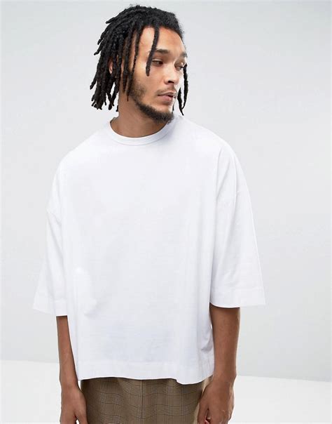 Asos Super Oversized Boxy T Shirt In Heavy Weight In White For Men Lyst