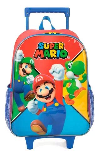 Mochila De Rodinhas Super Mario Bros Vermelho Infantil Mercadolibre