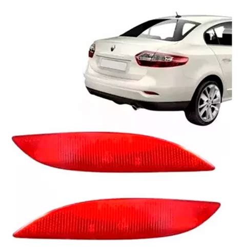 Par Refletor Parachoque Traseiro Fluence 2010 2011 2012 2013