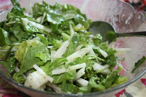 Jicama Salad With Arugula Romaine And Lime Cilantro Dressing Recipe