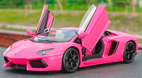 1/18 Welly FX Lamborghini Aventador LP700-4 (Pink) Diecast Car Model - LIVECARMODEL.com