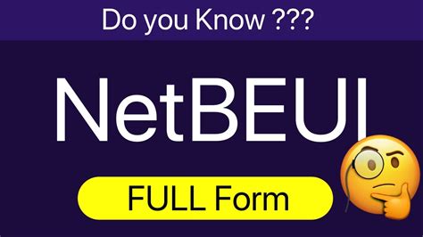 netbeui full form   full form  netbeui    full form