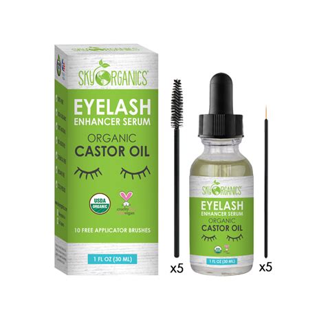 Castor Oil Eyelash Growth Serum | Best Sellers | Sky Organics Get Long Eyelashes, Perfect ...