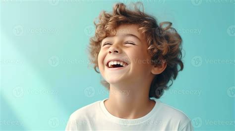 Cute Laughing Boy isolated on the Minimalist Pastel Color Background 34233680 Stock Photo at ...