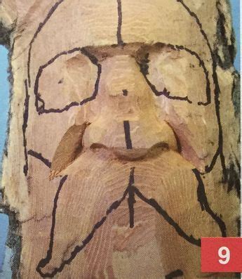 Carving Bark Woodspirit Step Wood Carving Art Simple Wood Carving