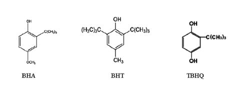 Chemical Structures Of Some Common Synthetic Antioxidants Patterson