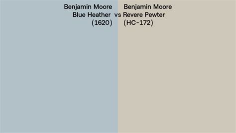 Benjamin Moore Blue Heather Vs Revere Pewter Side By Side Comparison