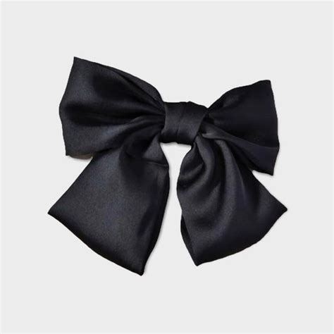 Oversized Black Ribbon Bow Hair Clip Large Black Bow French - Etsy