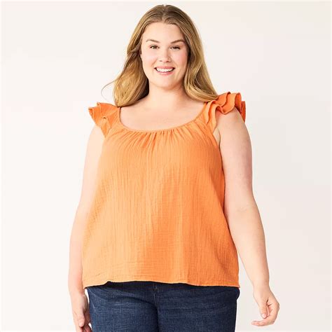 Plus Size Sonoma Goods For Life® Ruffle Tank Top Sonoma Clothing Store