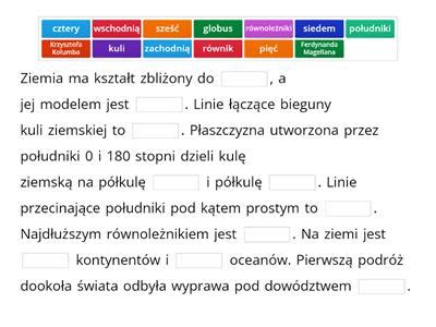 Geografia Kontynenty I oceany Materiały dydaktyczne