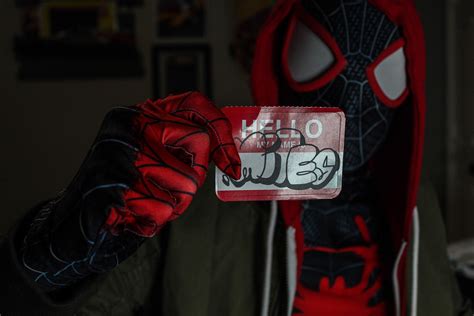 Miles Morales Name Tag Etsy