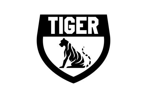 Black and White Logo - Tiger #7 Graphic by bhagawantastudio · Creative ...