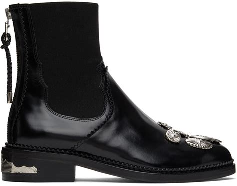 Toga Pulla Black Embellished Chelsea Boots Toga Pulla