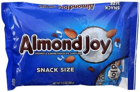 Almond Joy Milk Chocolate, Coconut & Almond, Snack Size Candy Bar - 11. ...