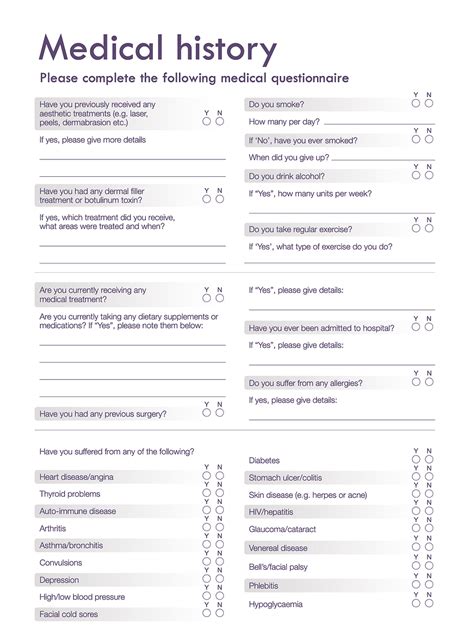 Simply Brows I Botox I Medical History Form