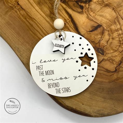 Memorial I Love You Past The Moon And Beyond The Stars Ornament Sympathy