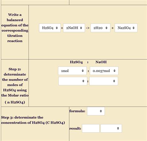 Solved Write A Balanced Equation For The Corresponding Titration H2so4 2naoh Na2so4