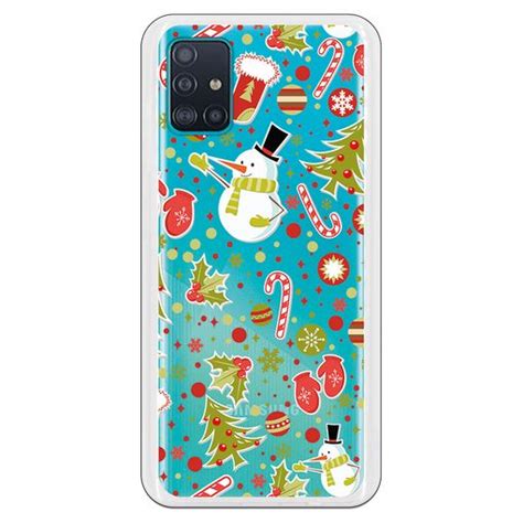 Funda Original Compatible Con Samsung Galaxy A51 Stickers Navidad Con