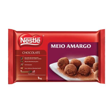 Barra De Chocolate Nestlé Meio Amargo 1 Kilo Para Derreter no Shoptime