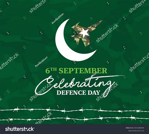 Pakistan Defence Day Army Background Stock Vector Royalty Free