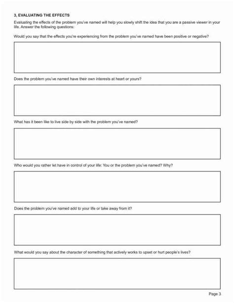 Narrative Therapy Statement Of Position Map Worksheet Editable