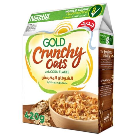 Buy Nestle Gold Crunchy Oats Cornflakes Breakfast Cereal 420 G توصيل