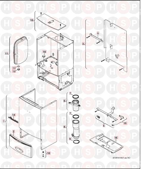 Worcester Greenstar 29 CDI Classic Sheet Metal Diagram Heating Spare