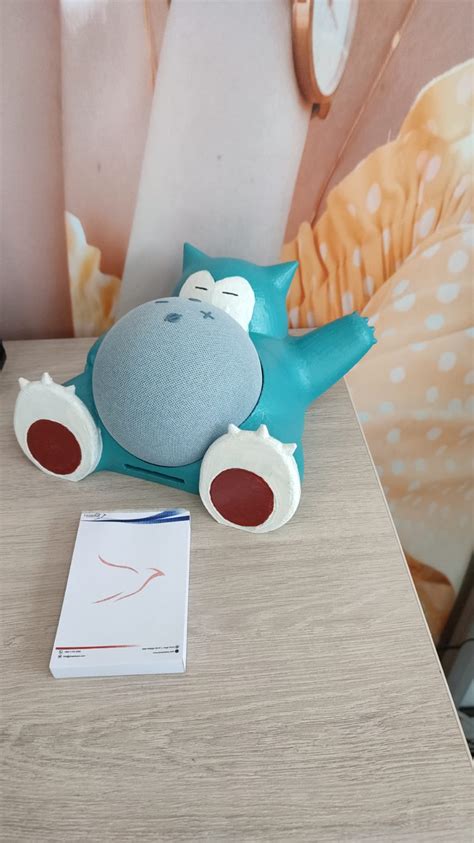 D File Alexa Echo Dot Snorlax Support D Printer Design To