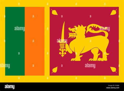 National flag of Sri Lanka Stock Photo - Alamy